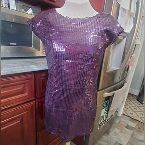 Sequin Purple Dress
